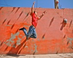 Creative and explosive jumping in Teotihuacan, Mexico.